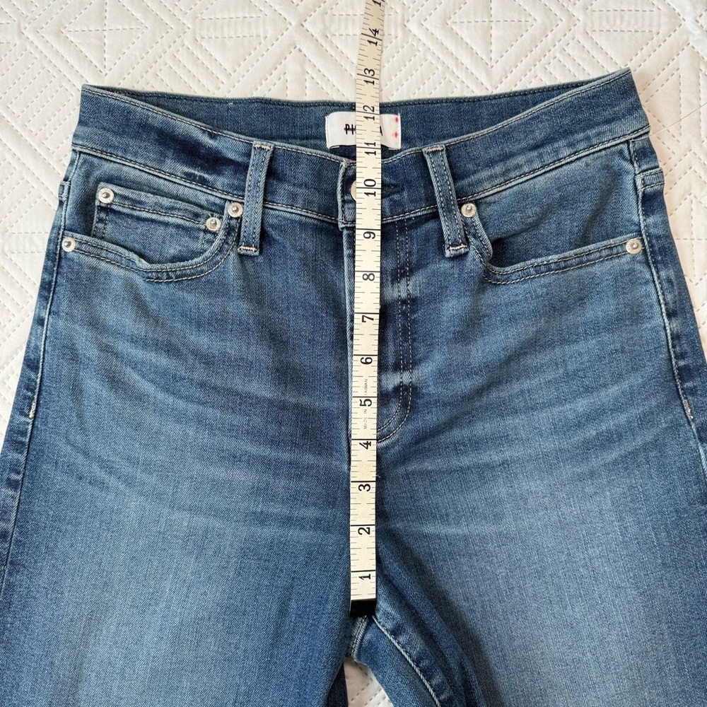 Pistola Izzy Mid Rise Wide Leg Jeans Raw Hem Size 27 Study Wash - Picture 7 of 13